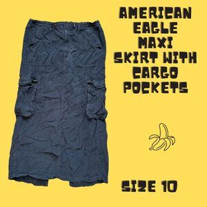 🟡American Eagle Maxi Skirt w/ Cargo Pockets | Size 10 Regular 🟡